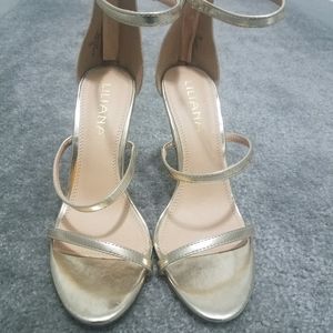 Gold heeled sandals